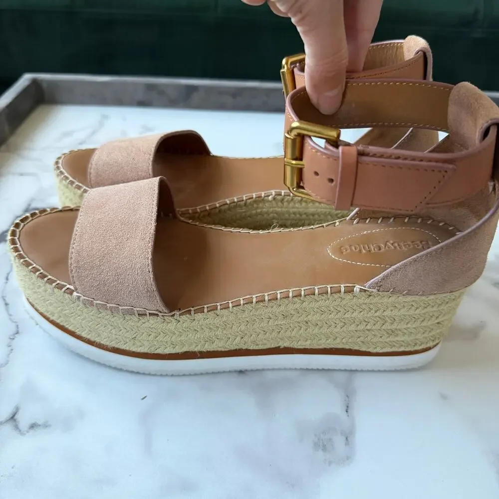 See by Chloé Glyn Flatform Espadrilles Size EU 40